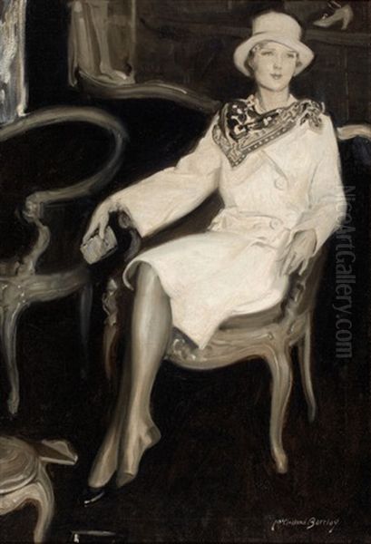 Well Dressed Lady In A Chair Oil Painting by Mcclelland Barclay