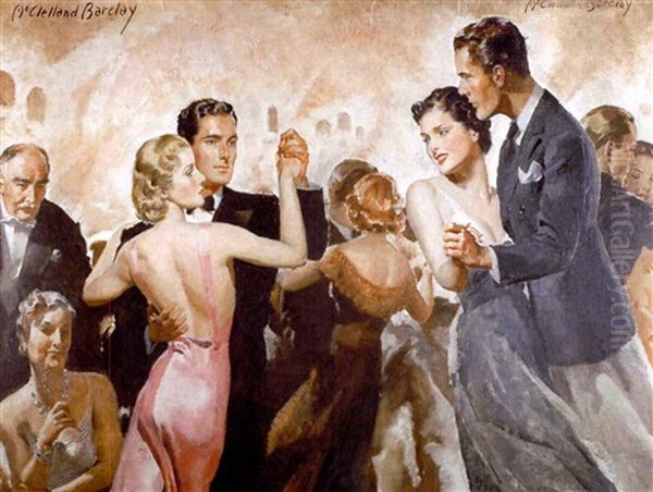 Dance Party Oil Painting by Mcclelland Barclay