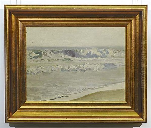 Shore Scene Oil Painting by Mcclelland Barclay