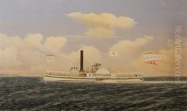 Towboat William Tittamer, 1864 Oil Painting by James Bard