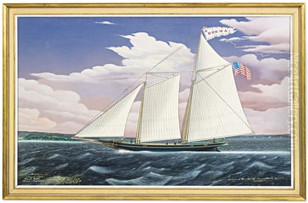 The Schooner Norma Oil Painting by James Bard