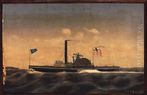 Tugboat 'leviathan' Oil Painting by James Bard