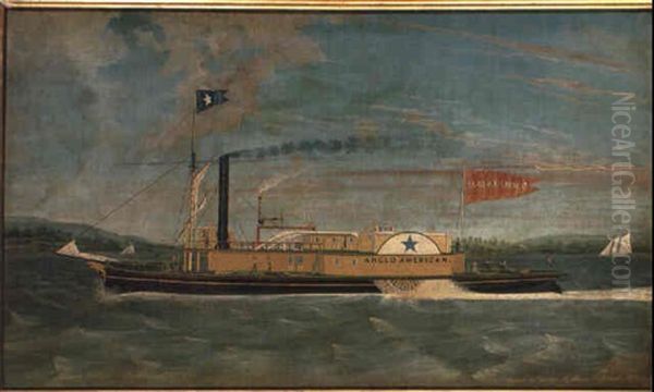 Steamboat 'anglo American' Oil Painting by James Bard