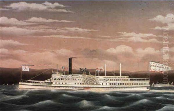 Steamboat 'seawanhaka' Oil Painting by James Bard