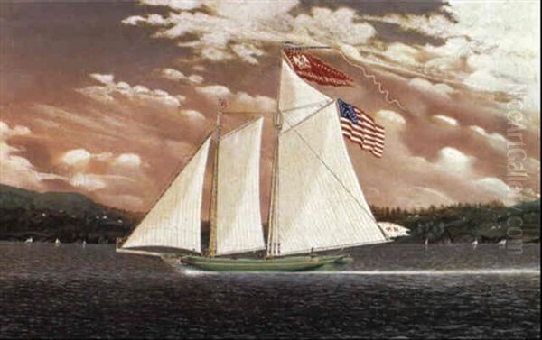 Schooner 'william Bayles' Oil Painting by James Bard