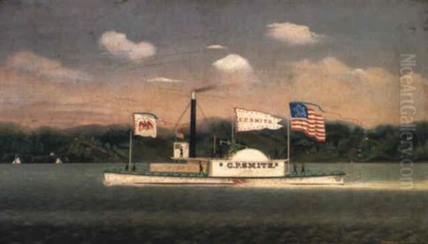 Tugboat 'c.p. Smith' Oil Painting by James Bard