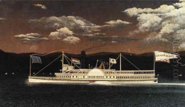 Steamboat 'jesse Hoyt' Oil Painting by James Bard