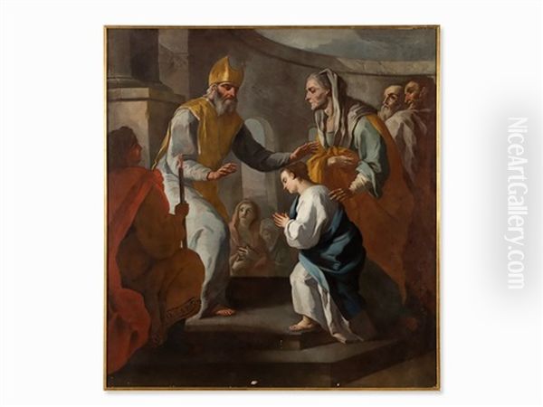 Presentation Of The Virgin Mary Oil Painting by Pietro Bardellino