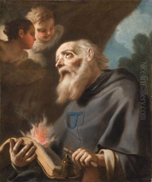 Sant'antonio Abate Oil Painting by Pietro Bardellino