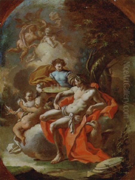 Giove E Garimede Oil Painting by Pietro Bardellino