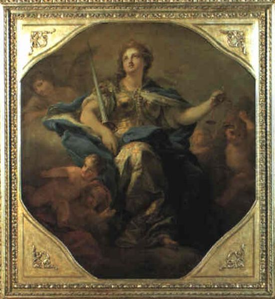 Allegoria Della Giustizia Oil Painting by Pietro Bardellino