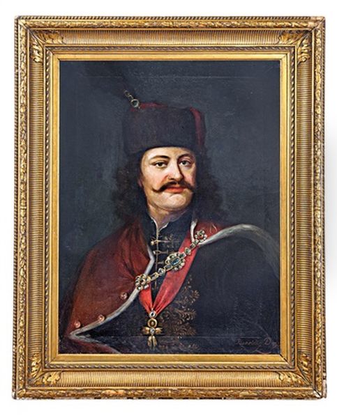 Ii. Rakoczi Ferenc Portreja Oil Painting by Dezso Bardocz