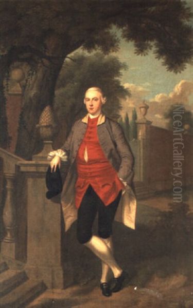 Portrait Of Henry Cornish Henley Of Sandringham (d. 1773) Oil Painting by Thomas Bardwell