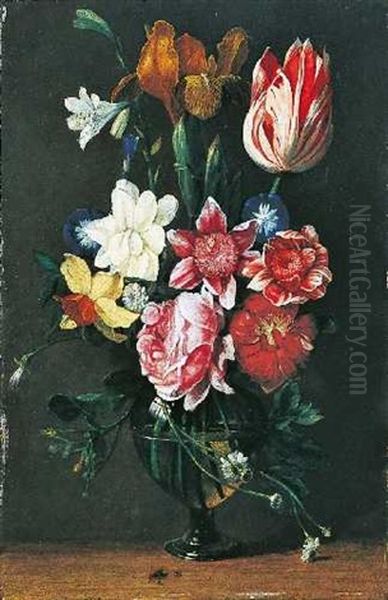 Blumenstillleben Oil Painting by Johannes Anthonius van der Baren