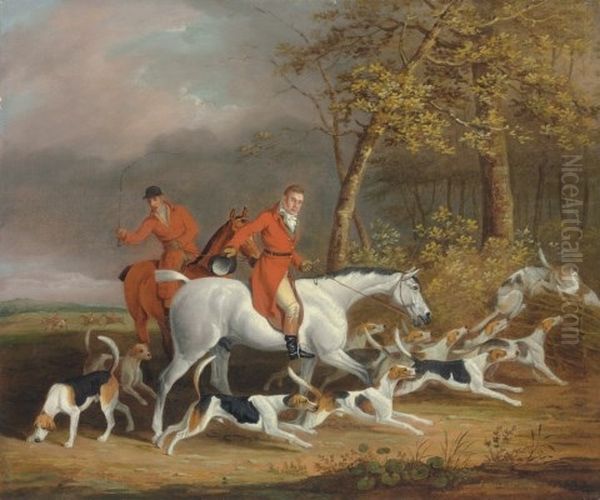 Lord Derby's Foxhounds Oil Painting by James Barenger the Younger