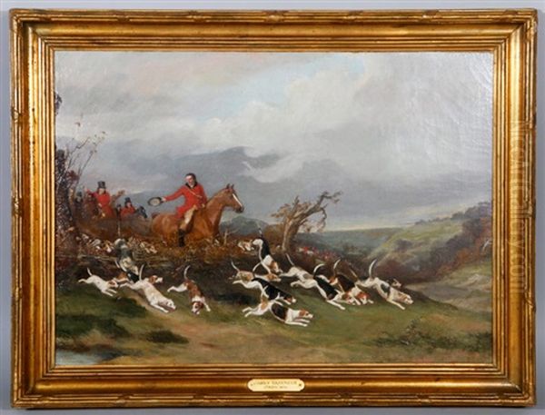 The Hunt Oil Painting by James Barenger the Younger