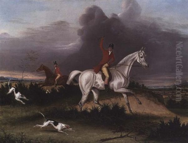 The Chase Oil Painting by James Barenger the Younger