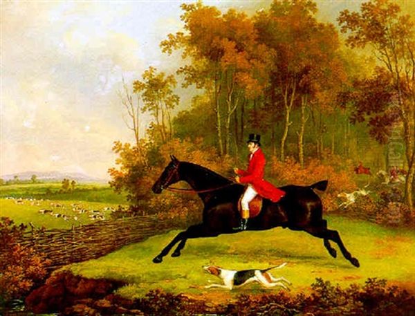 Full Cry, Middleton Hunt Oil Painting by James Barenger the Younger