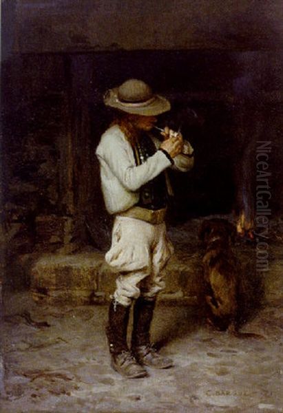 The Smoker Oil Painting by Charles Bargue