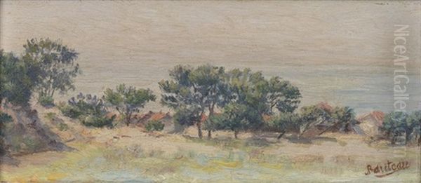 Paysage De Bord De Mer Oil Painting by Alcide Bariteau