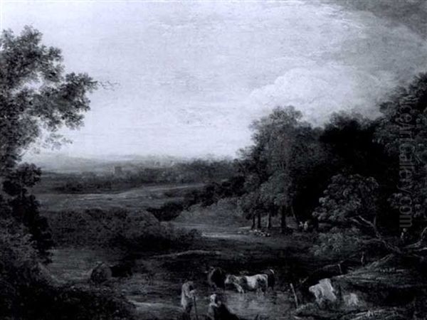 View In Devonshire Oil Painting by Benjamin (of Bath) Barker