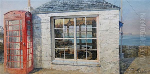 Boatmen's Shelter, Cornwall Oil Painting by David Barker