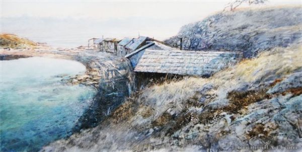 Georgia Straits, British Columbia Oil Painting by David Barker