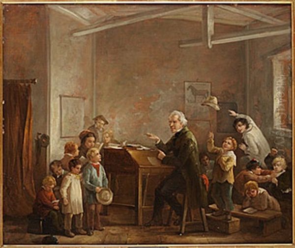 Byskola Oil Painting by John Joseph (of Bath) Barker