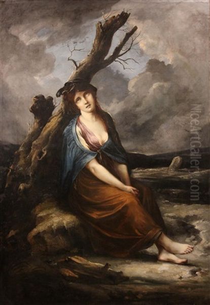 Shipwrecked Figure Oil Painting by Thomas Barker