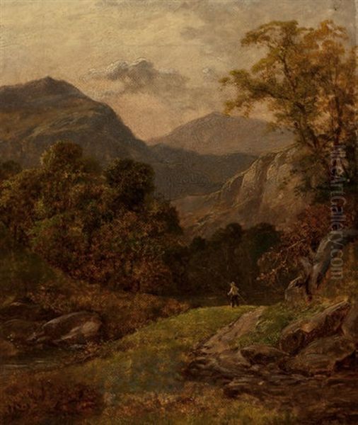 Bettsws-y-cood, North Wales And Nant Gwynnavt, North Wales, 1842 Oil Painting by Thomas Barker