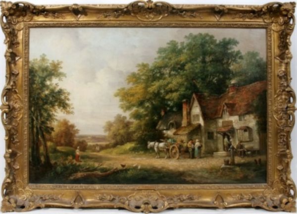 The Red Inn Oil Painting by Thomas Barker