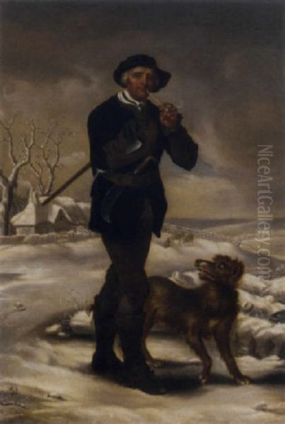 The Woodsman Oil Painting by Thomas Barker