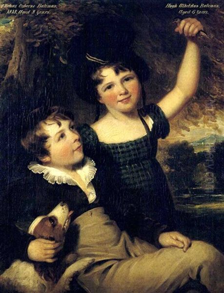 A Group Portrait Of Thomas Osbourne Bateman And Hugh Athelston Bateman by Thomas Barker