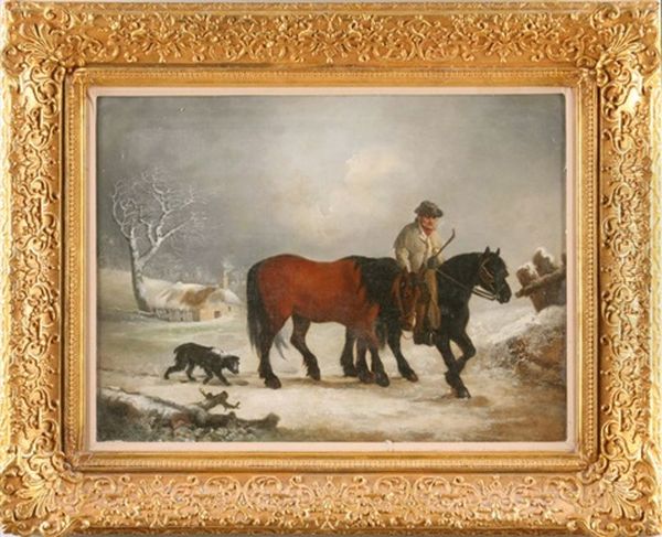 Horseflesh Oil Painting by Thomas Jones Barker