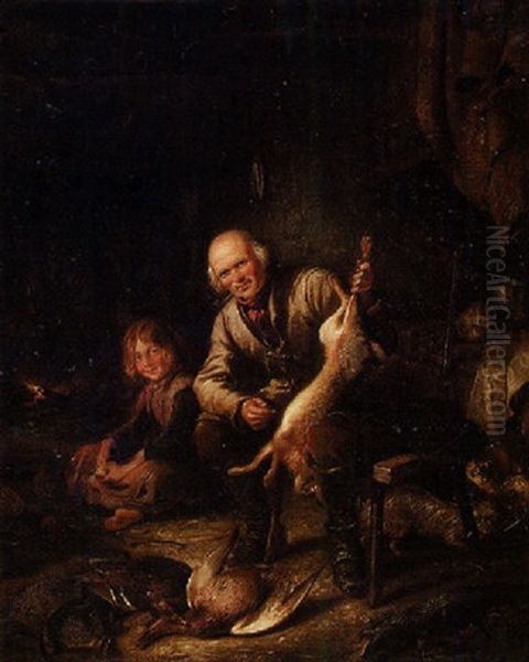 The Gamekeeper Oil Painting by Thomas Jones Barker