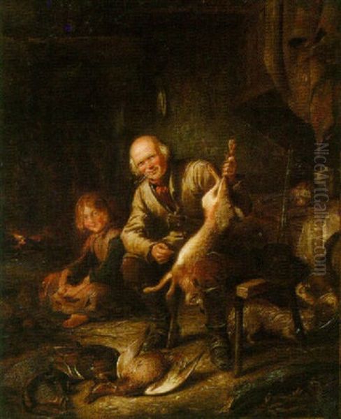 The Gamekeeper Oil Painting by Thomas Jones Barker