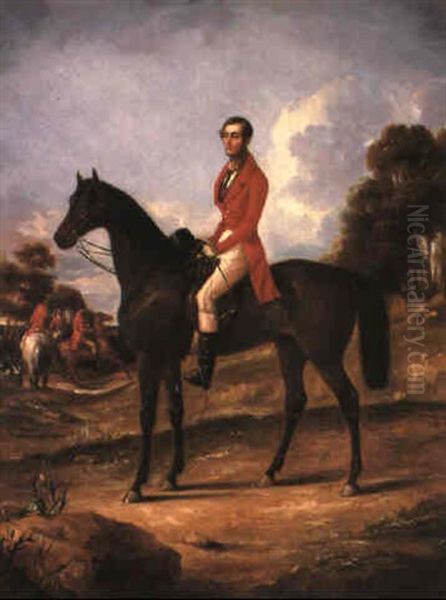 Kincaid Lennox, Esquire Of Ballinclerach Castle, Lennox Town Oil Painting by Thomas Jones Barker