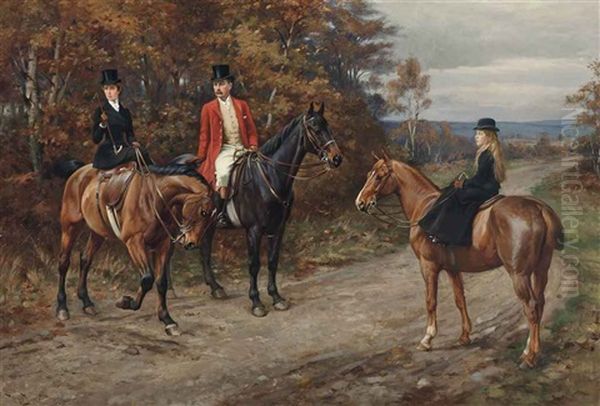 An Afternoon Ride Oil Painting by Wright Barker