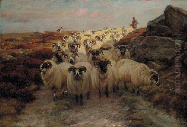 The Shepherd Oil Painting by Wright Barker