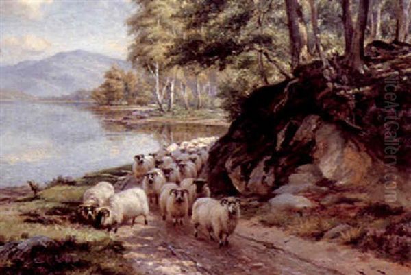 By The Loch Oil Painting by Wright Barker