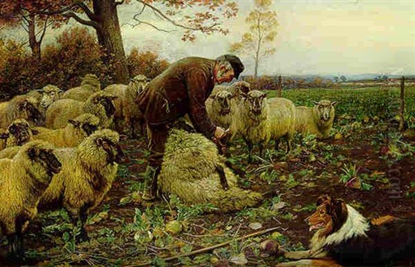 The Shepherd Oil Painting by Wright Barker