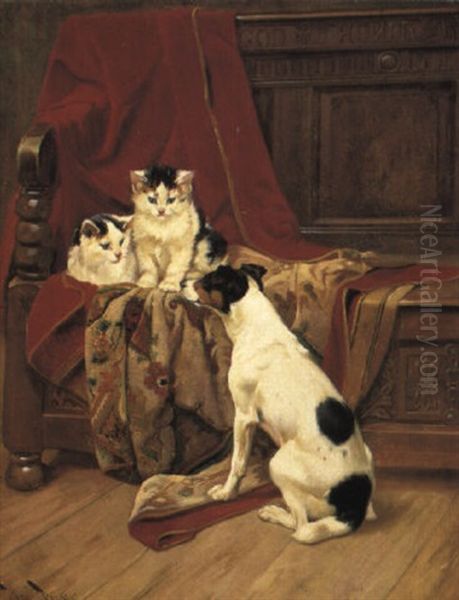 His Reserved Seat Oil Painting by Wright Barker