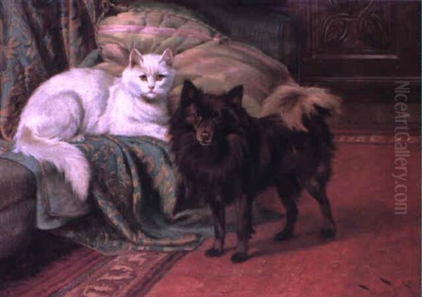 Kitty & Pip Oil Painting by Wright Barker