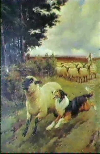 The Shepherd's Help Oil Painting by Wright Barker