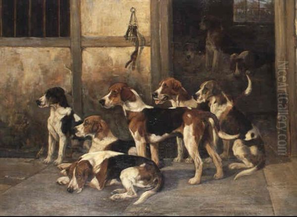 The Kennel Oil Painting by Wright Barker