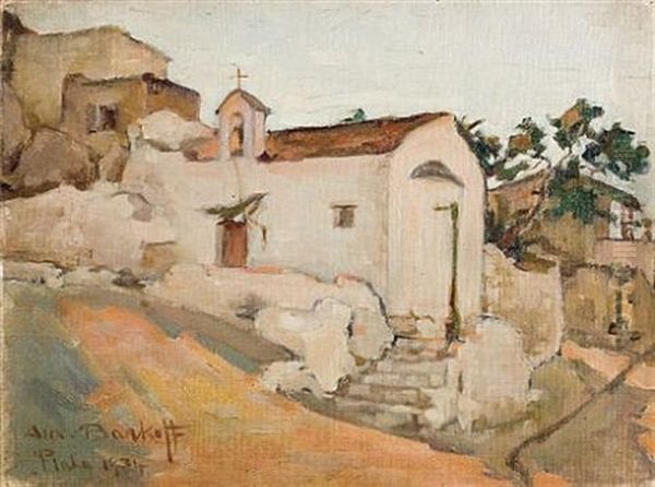 View Of Plaka, Athens Oil Painting by Alexander Barkoff