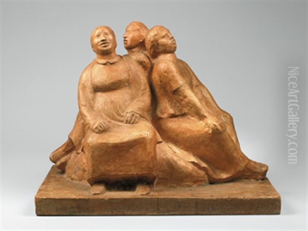 Drei Singende Frauen Oil Painting by Ernst Barlach