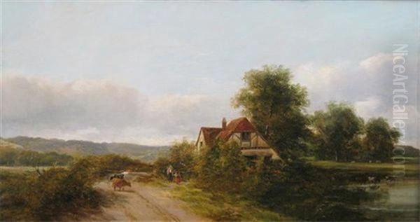 Cottage, Bramley, Surrey Oil Painting by Adam Barland