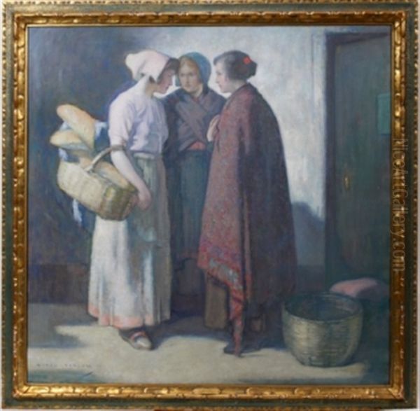 The Gossips Oil Painting by Myron Barlow