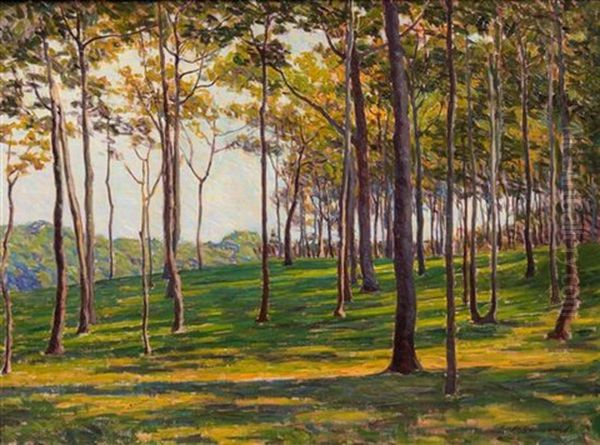 Chatham Locust Forest Oil Painting by Edward Herbert Barnard